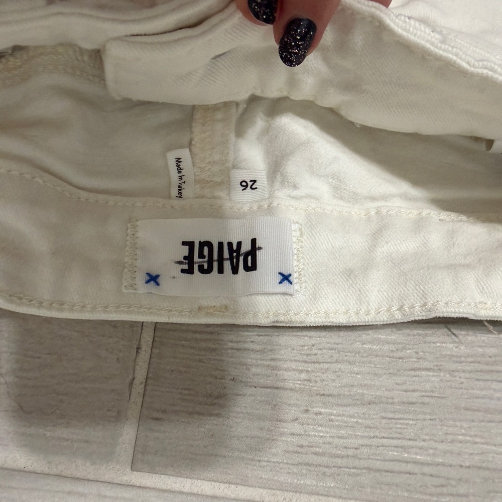 PAIGE Claudine Women's Cream Flare Jeans - Picture 2 of 4